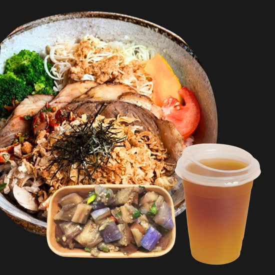 Beef & Chicken Harmony Bowl Combo 辛香牛雞拌飯套餐